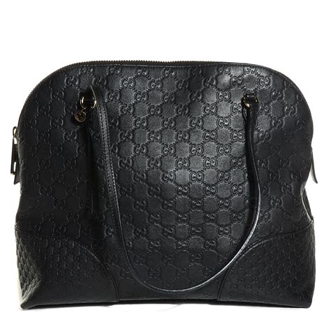 Bree medium shoulder bag in black Guccissima leather with black 